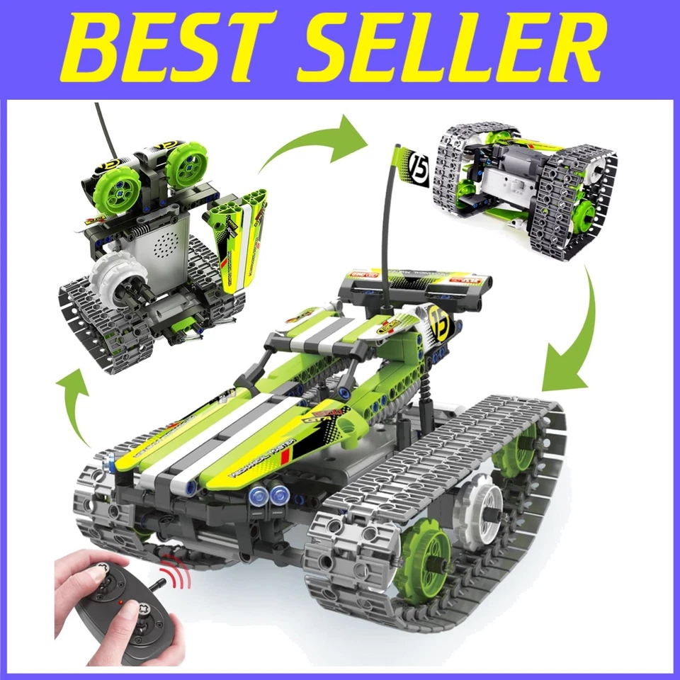 STEM Construction Toy - RC Track Car Building Set - Image 1 of 4