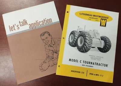Lote De Colección LeTourneau-Westinghouse Tournatractor Folleto Aplicaciones Folleto Foto 1 de 4
