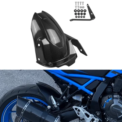 For Suzuki GSX-8S 23+ GSX-8R 24+ Black Rear Fender Hugger Mudguard Fender - Imagem 1 de 4