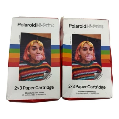 (2) Two Boxes Of Polaroid Hi-Print 2x3 Paper Cartridge - 20 Sheets Each. - Image 1 of 2