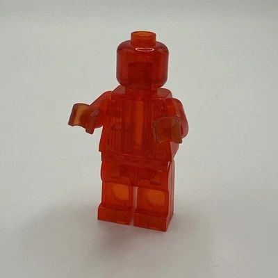 Lego Minifigure Prototype Trans-Neon Orange Transparent PC Polycarbonate - Image 1 of 4