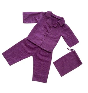 Vintage American Girl 18” Doll 3pc Purple Eyelet PJ’s Released 2000 Retired 2003 - Picture 1 of 15