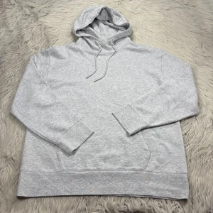 Sudadera con capucha para mujer Vince XL gris jaspeado claro Essentials cuello embudo minimalista - Imagen 1 de 8