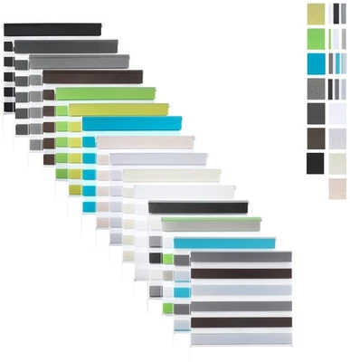 Doppelrollo Klemmfix ohne Bohren Easyfix Fenster Klemmrollo Seitenzugrollo#1528 - Bild 1 von 4