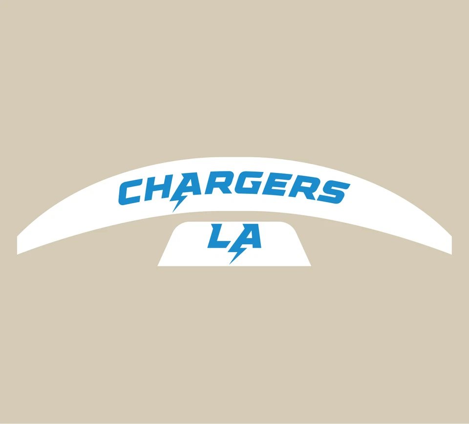 Los Angeles Chargers Riddell Mid-Size Speedflex Football Helmet Bumper Decal Set - Image 1 of 1