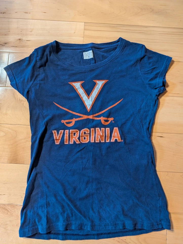 UVA Virginia J. America Blue T Shirt Women's Size XL - Image 1 of 1