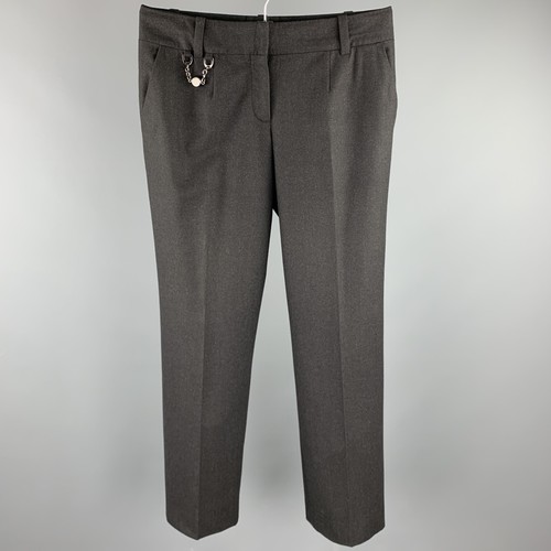 Pantaloni eleganti CELINE taglia 4 misto lana antracite gamba larga