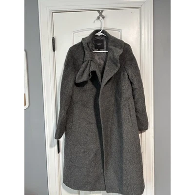 TALBOTS SZ 8 Wool Charcoal Gray Soft Jacket Pea Coat - Image 1 of 3