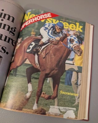 Newsweek Bound April to June 1973  Secretariat / Nixon Watergate / 70s Ads *Read - Image 1 of 4