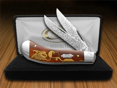 Case XX David Yellowhorse Singer Hammered Chestnut Saddlehorn ###2 1/25 Knife - Image 1 of 4