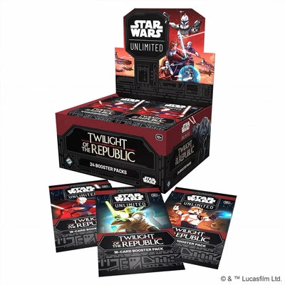 Star Wars: Unlimited JCC Twilight of the Republic Display Booster (24 Boosters)  - Imagem 1 de 4