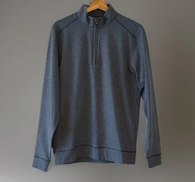 Cutter & Buck CB Drytec Pullover 1/4 Zip Men’s Size S Long Sleeve Stretch Blue - Image 1 of 4