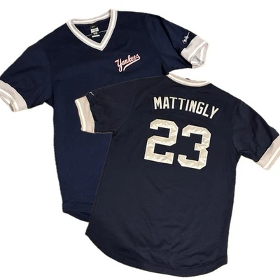 VTG Nike New York Yankees MLB V-Neck Jersey Men XL Cooperstown Don Mattingly EUC - Image 1 of 4