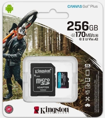 Kingston Micro SD холст Go Plus карта памяти 256GB лот - Изображение 1 из 3