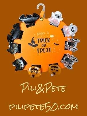 Piper K набор из 10 мини Хэллоуин волос коготь зажимы паук призрак тыквы летучая мышь Cat - Изображение 1 из 4