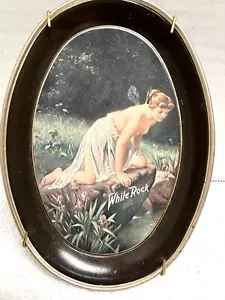 Vintage White Rock Fairy Gaze Pond Tip Tray Bar Ware Drink Ad 1909 Retro 6.5” - Picture 1 of 7