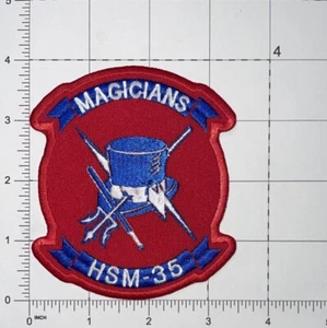 USN HSM-35 Magicians Squadron Patch Hook & Iron-On Repro A47 - Picture 1 of 1