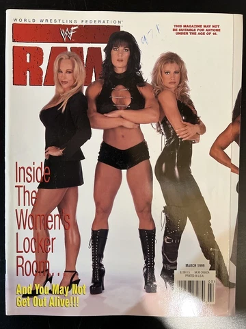 WWE RAW Magazine March 1999 Chyna/Debra/Sable Cover and Val Venis Poster Cover
