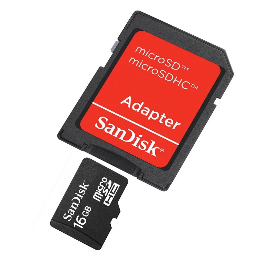 Scheda Di Memoria Memory Card Microsd HC 16GB + Adattatore Sd Sandisk linq - Immagine 1 di 1
