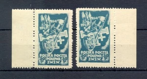 POLONIA 2 x SELLO DE PÓSTER SEGUNDA GUERRA MUNDIAL - POLOWA J.W.S.W.---** Estampillada sin montar en muy buen estado @1 - Imagen 1 de 1