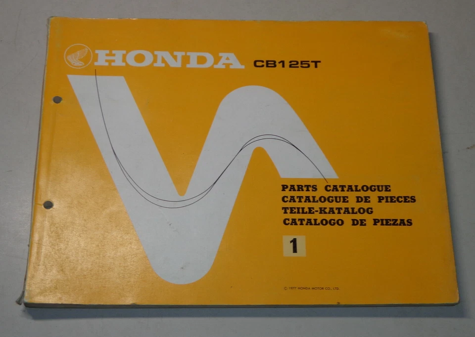 Catálogo de Piezas / Lista Repuestos / Regiones Honda CB 125 T Stand 1977 - Imagen 1 de 1