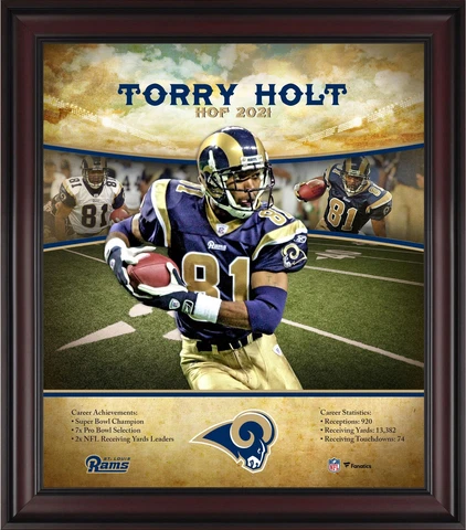 Torry Holt St. Louis Rams Framed 15x17 Hall of Fame Career Profile Cover