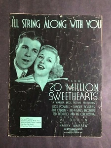 1934 Vintage Sheet Music  - I'll String Along With You - Picture 1 of 2