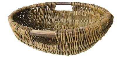 Korb Maße: oval 25 x 35cm, Höhe:12cm - Geflecht  stabil - seitliche Griffe - Bild 1 von 4