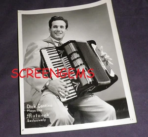  Dick Contino rare original vintage 8x10 publicity portrait accordion musician  - Picture 1 of 1