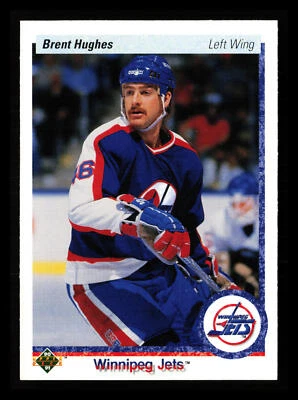 Brent Hughes 1990-91 Upper Deck Hockey NHL #333b Winnipeg Jets - Image 1 of 2