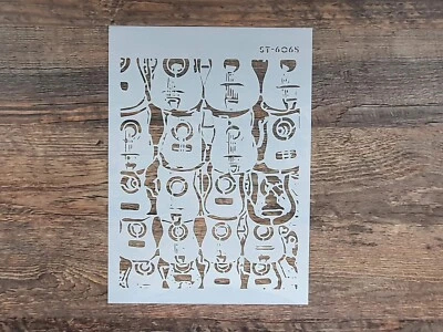 Schablone Gitarrenmuster Wandtattoo Vintage Malerei Stencil ST-1010344 - Bild 1 von 4