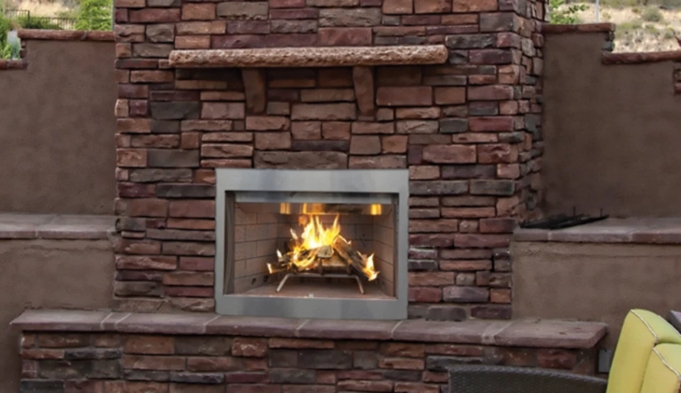 Superior WRE3036 36” Outdoor Wood Fireplace, Stacked Brick, Free Shipping - Image 1 of 1