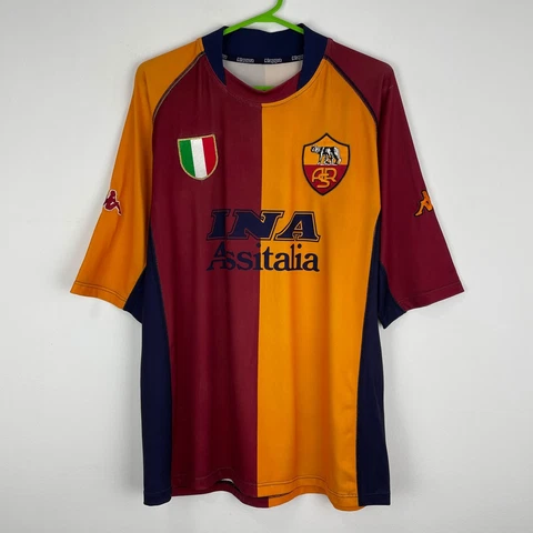 AS Roma 2001-2002 European Football Shirt Soccer Kappa Cup Jersey size XXL Cover