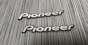 2 x Emblem Speaker Badge Decal Replacement fits Pioneer Speakers 3D Audio Badge - Picture 1 of 6