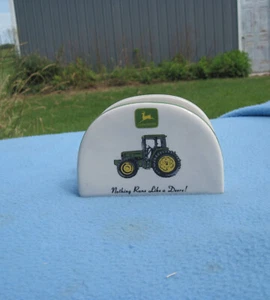 John Deere Traktor Serviettenhalter weiß Keramik Gibson nichts läuft wie ein Hirsch - Bild 1 von 4