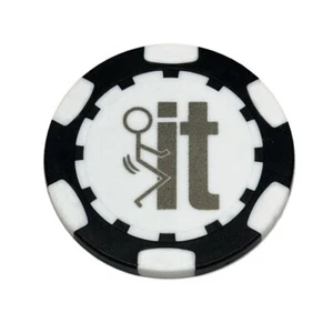 Ficha de póquer F It Screw It Clay - Marcador de pelota de golf - Divertido - Protector de tarjeta - Imagen 1 de 1