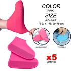 Waterproof Resistant Silicone Overshoes Pink Boot Shoes Cover Protector 5 Pair