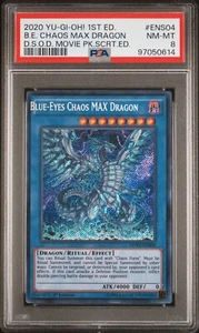 YuGiOh MISPRINT Blue Eyes Chaos MAX Dragon MVP1-ENS04 1st Secret PSA 8 ERROR SCR - Picture 1 of 2