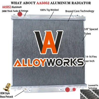 3 Row Aluminum Radiator For 1999-2005 Ford F-250 F-350 F450 Super Duty 6.8L 7.3L Foto 1 de 4