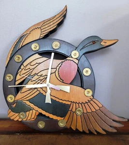 VTG TRIG-O-LOCK Remington Shotgun Shells Goose Duck Clock w/Shotgun Hands Works - Picture 1 of 12