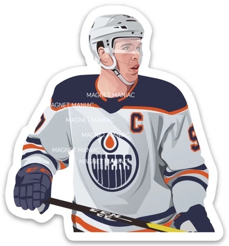 Connor McDavid likeness magnet - NHL - Edmonton Oilers - Ice Hockey Cover