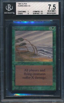 Alpha Hurricane BGS 7.5 Graded Magic MTG (2251) -magicgraders- - Image 1 of 3