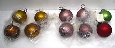 12 Old World Kugel Style Gold Crackle Glass Christmas Ornament Made in India 3"