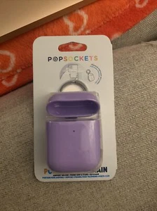 New Popsockets AirPods Holder Phone Grip Stand & Keychain PopGrip Purple - Picture 1 of 1