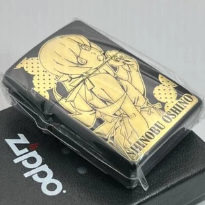 Grabado de doble cara Zippo Monogatari serie Shinobu Oshino dorado negro JP - Imagen 1 de 4
