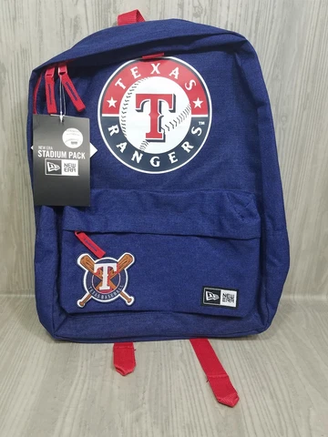 NEW! New Era Texas Rangers Heritage Patch Stadium Backpack RARE Blue NWT Cover