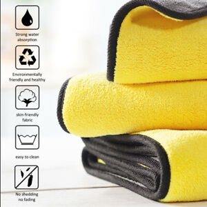 500GSM Premium Plush Microfiber Professional Car Washing Drying Cleaning Towel