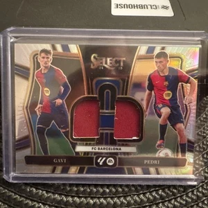 2024-25 Panini Select La Liga Dual Swatches Gavi Pedri Silver Patch FC Barcelona - Bild 1 von 2
