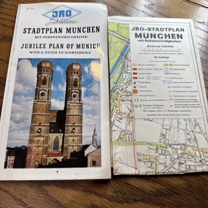Reiseführer und Karte von München Deutschland 80er Jahre Reiseheft plus Karte - Bild 1 von 8