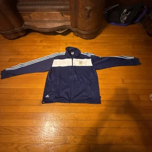 Vintage Adidas Argentinien Fußball Jacke Fußball WM Track Top Zip Gr. L - Bild 1 von 11